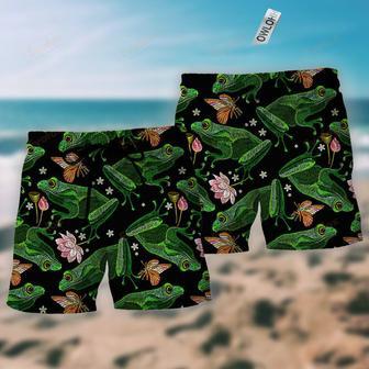 Frog Pink Floral Cool Beach Short | Newhawaiianshirts DE