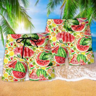 Fruit Summer Time Watermelon Color Beach Short | Newhawaiianshirts