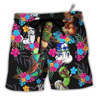 Funny Tropical Neon Colorful Style Beach Short | Newhawaiianshirts AU