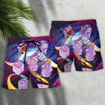 Galaxy Where Are Space Ship Going Beach Short | Newhawaiianshirts AU