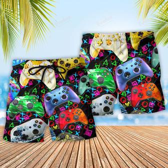 Game We Will Fight It Video Game Colorful Beach Short | Newhawaiianshirts CA