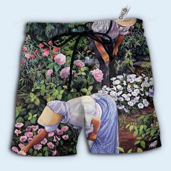 Gardening Beautiful Floral Lovely Beach Short | Newhawaiianshirts DE