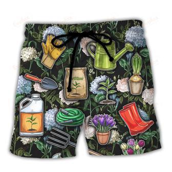 Gardening My Plants Are Rooting For Me Vintage Art Beach Short | Newhawaiianshirts DE