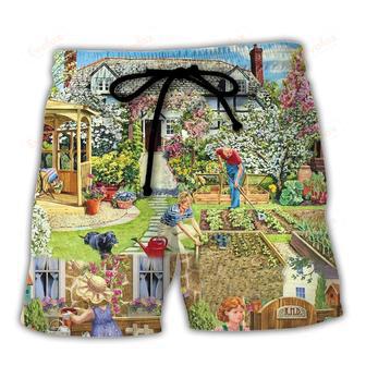 Gardening Plants Don't Tell Secret Sun The Garden Vintage Vibe Beach Short | Newhawaiianshirts CA