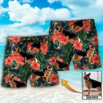 German Shepherd Tropical Custom Photo Beach Short | Newhawaiianshirts UK