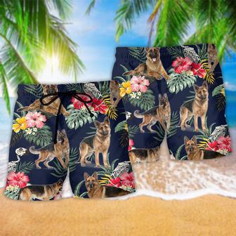 German Shepherd Tropical Floral Dog Lover Cool Style Beach Short | Newhawaiianshirts DE