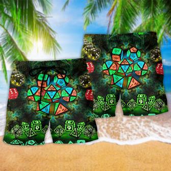 Glowing Kaleidoscope Dice Beach Short | Newhawaiianshirts AU