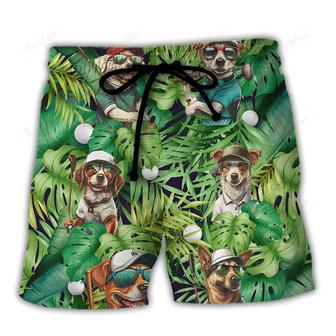 Golf Funny Dog Playing Golf Are You Looking At My Putt Tropical Golf Lover Beach Short | Newhawaiianshirts