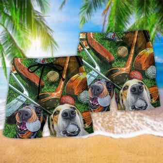 Golf Style Funny Dog Colorful Beach Short | Newhawaiianshirts UK