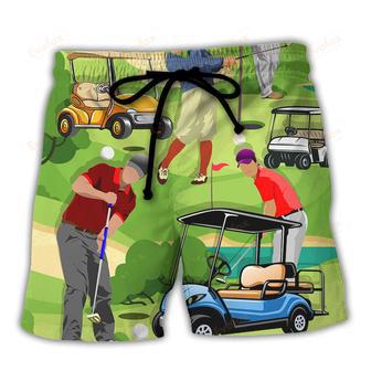 Golf They See Me Rollin They Hatin Funny Golfers Funny Quotes Lover Golf Beach Short | Newhawaiianshirts CA