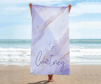 Gradient Glitter Name Personalized Beach Towels Birthday Unique Design | Newhawaiianshirts DE