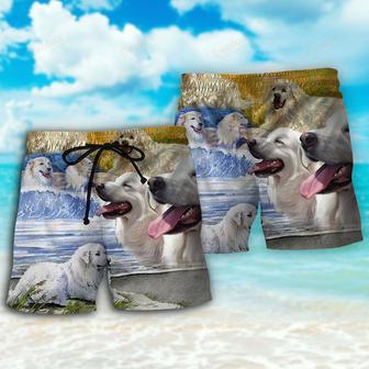 Great Pyrenees Art Dog Lover Beach Short | Newhawaiianshirts AU