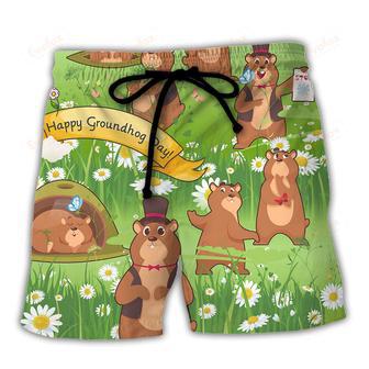 Groundhog Day Grass Lover Flowers Beach Short | Newhawaiianshirts DE