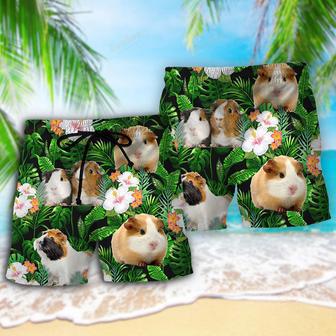 Guinea Pig Green Tropical Leaf Beach Short | Newhawaiianshirts