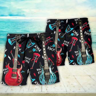 Guitar All I Need Is Playing Music Beach Short | Newhawaiianshirts CA