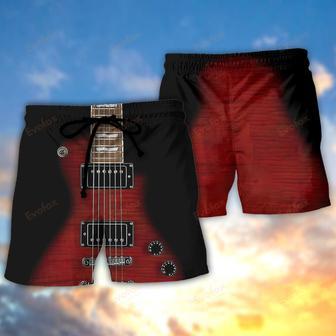 Guitar Electric Guitar Classic Rock Beach Short | Newhawaiianshirts DE