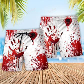 Halloween Blood They'll Never Find You Beach Short | Newhawaiianshirts DE