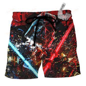 Halloween Costumes Darth Lightsaber The Rise Of Skywalker Beach Short | Newhawaiianshirts UK