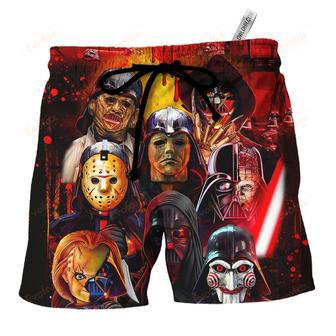 Halloween Costumes Horror Darth Death Star Battles Beach Short | Newhawaiianshirts CA