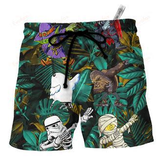 Halloween Dabbing Skeleton Zombie Beach Short | Newhawaiianshirts UK