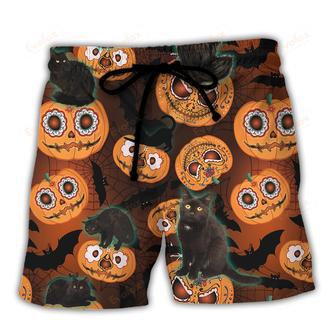 Halloween Is Better Cat Make Beach Short | Newhawaiianshirts