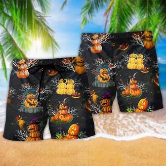 Halloween Lets Get Lit Beach Short | Newhawaiianshirts DE