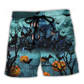 Halloween Night Dark Pumpkin Beach Short | Newhawaiianshirts AU