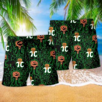 Halloween Pumpkin Smile Beach Short | Newhawaiianshirts AU