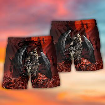 Halloween Skull Dark Blood Night Scary Style Beach Short | Newhawaiianshirts AU