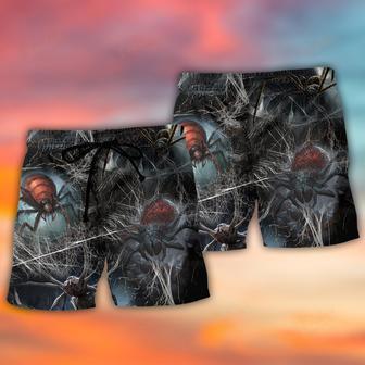 Halloween Spider Dark Scary Beach Short | Newhawaiianshirts DE