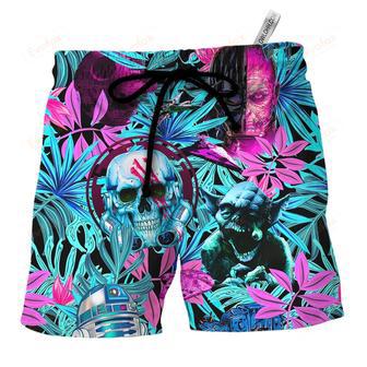 Halloween Tropical Friends Lovers Beach Short | Newhawaiianshirts