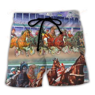 Harness Racing Horse Racing Horse Lover Amazing Beach Short | Newhawaiianshirts UK