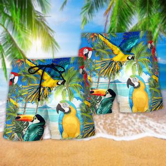 High By The Beach Hot Summer Cool Parrot Beach Short | Newhawaiianshirts