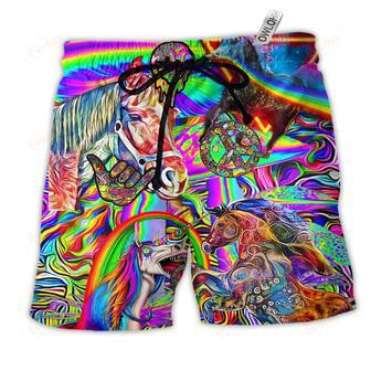 Hippie Horse Run For You Beach Short | Newhawaiianshirts AU