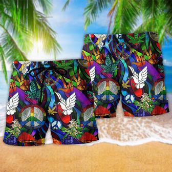 Hippie Is Peace Love Bird Beach Short | Newhawaiianshirts AU