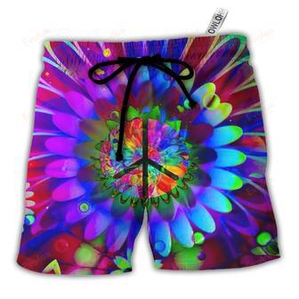 Hippie Love Is In The Air Flowers In My Hair Beach Short | Newhawaiianshirts UK