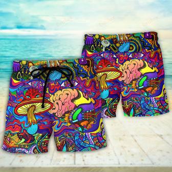 Hippie Mushroom Colorful Lover Beach Short | Newhawaiianshirts AU