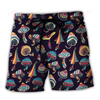 Hippie Mushroom Peace Love Life Style Beach Short | Newhawaiianshirts