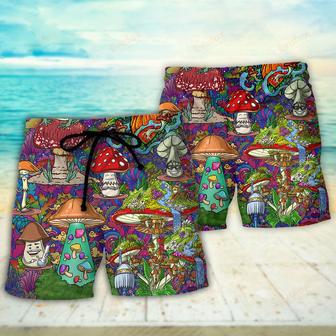 Hippie Mushroom Peace Lover Beach Short | Newhawaiianshirts AU