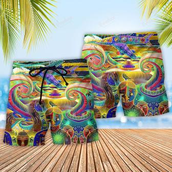 Hippie Peace Life Color Style Beach Short | Newhawaiianshirts AU