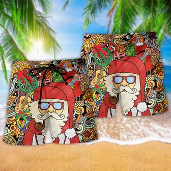 Hippie Santa Claus Merry Christmas Beach Short | Newhawaiianshirts DE