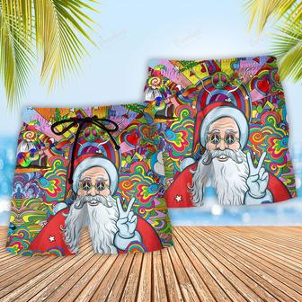 Hippie Santa Says Hi Color Beach Short | Newhawaiianshirts AU