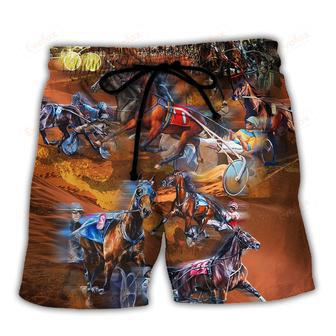 Horse Harness Racing Life Is Better At The Races Beach Short | Newhawaiianshirts