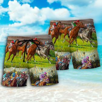 Horse Racing Don't Look Back Beach Short | Newhawaiianshirts AU