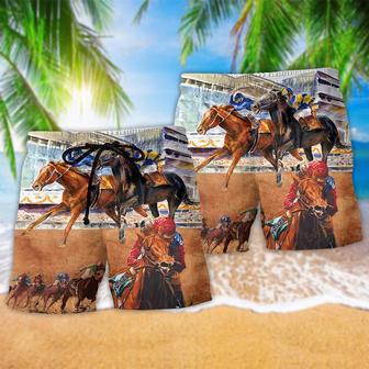 Horse Racing So Amazing Beach Short | Newhawaiianshirts AU