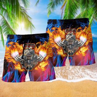 Hot Rod Fire So Cool Beach Short | Newhawaiianshirts CA