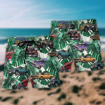 Hot Rod Tropical Leaf Beach Short | Newhawaiianshirts