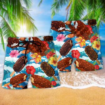 Ice Cream Love It Tropical Floral Beach Short | Newhawaiianshirts DE