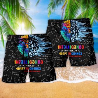 Intelligence Funny Color Art Beach Short | Newhawaiianshirts AU