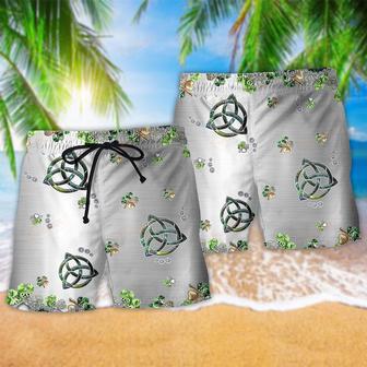 Irish Clover Metal Style Beach Short | Newhawaiianshirts